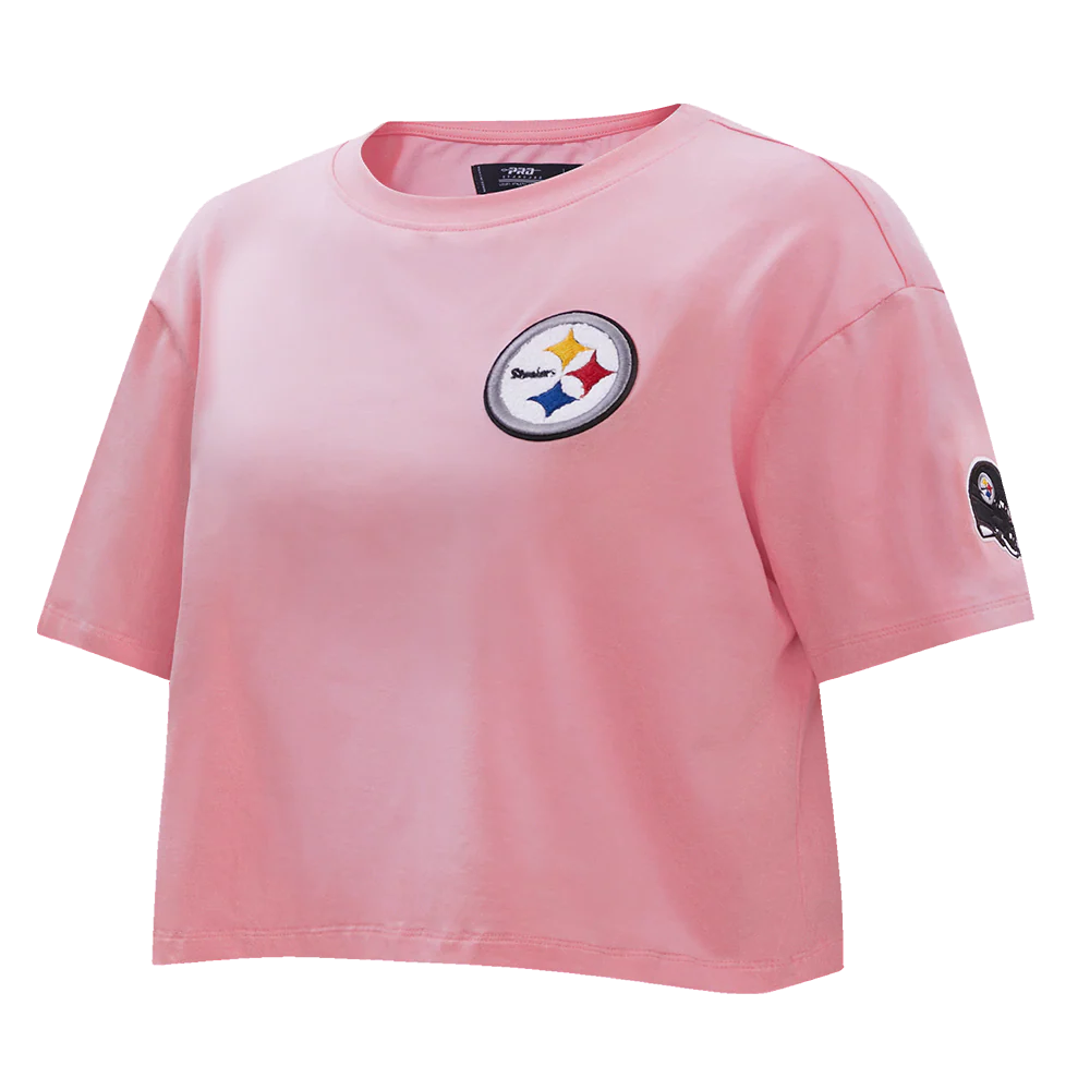 NFL PITTSBURGH STEELERS CLASSIC WOMEN'S SINGLE JERSEY BOXY TEE (PINK) - Image 2