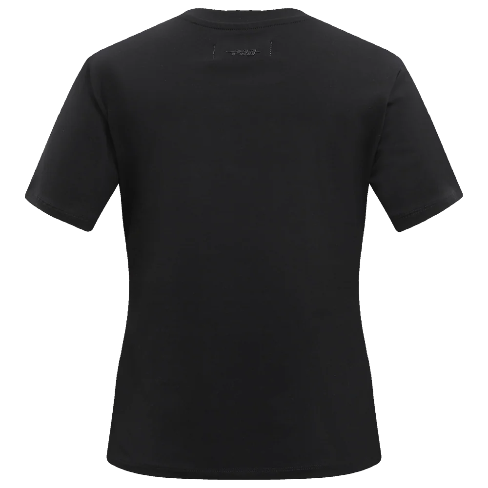 NFL PITTSBURGH STEELERS CLASSIC SHORT SLEEVE WOMEN'S SINGLE JERSEY SLIM FIT TEE (BLACK) - Image 3