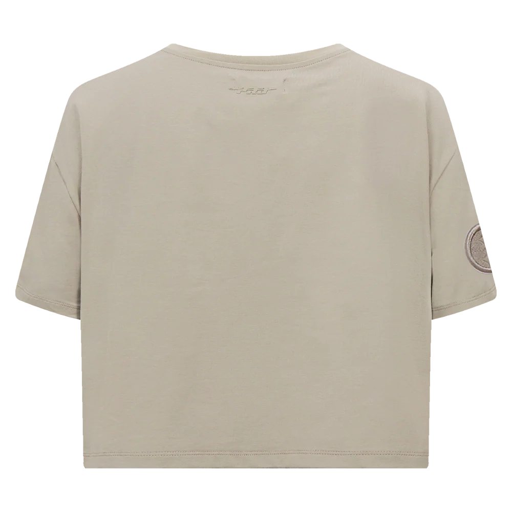 NFL PITTSBURGH STEELERS NEUTRAL WOMEN'S BOXY TEE (TAUPE) - Image 3