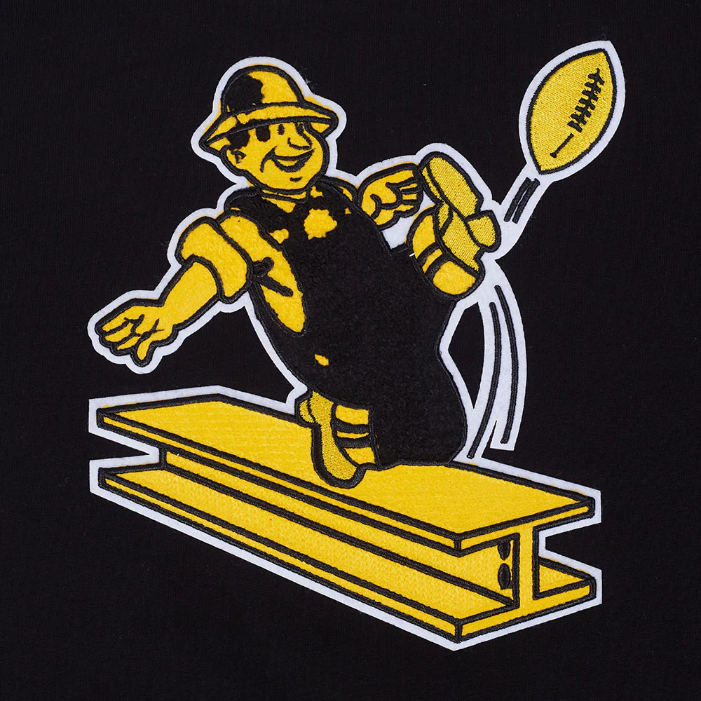 NFL PITTSBURGH STEELERS RETRO CLASSIC SINGLE JERSEY BIG BOYS SINGLE JERSEY TEE (BLACK) - Image 16