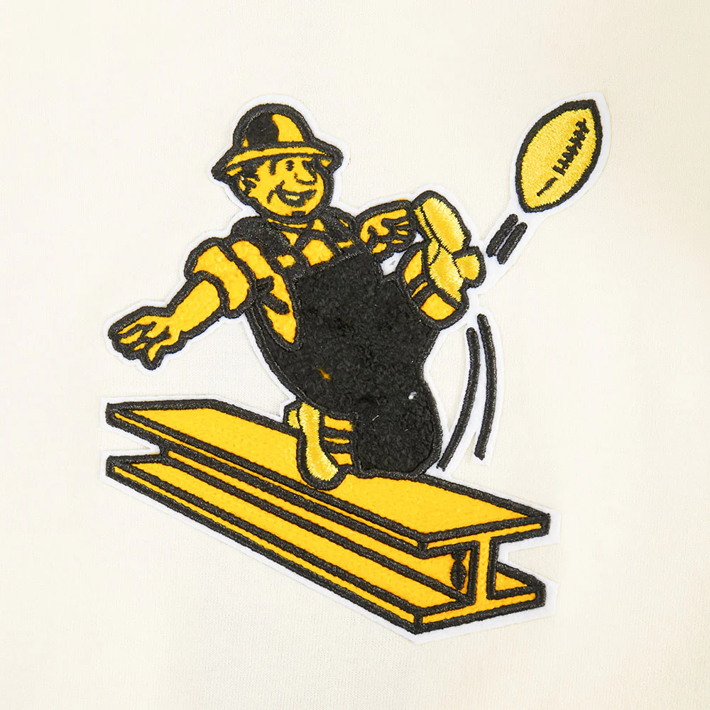 NFL PITTSBURGH STEELERS RETRO CLASSIC BIG BOY'S SS TEE (EGGSHELL) - Image 6