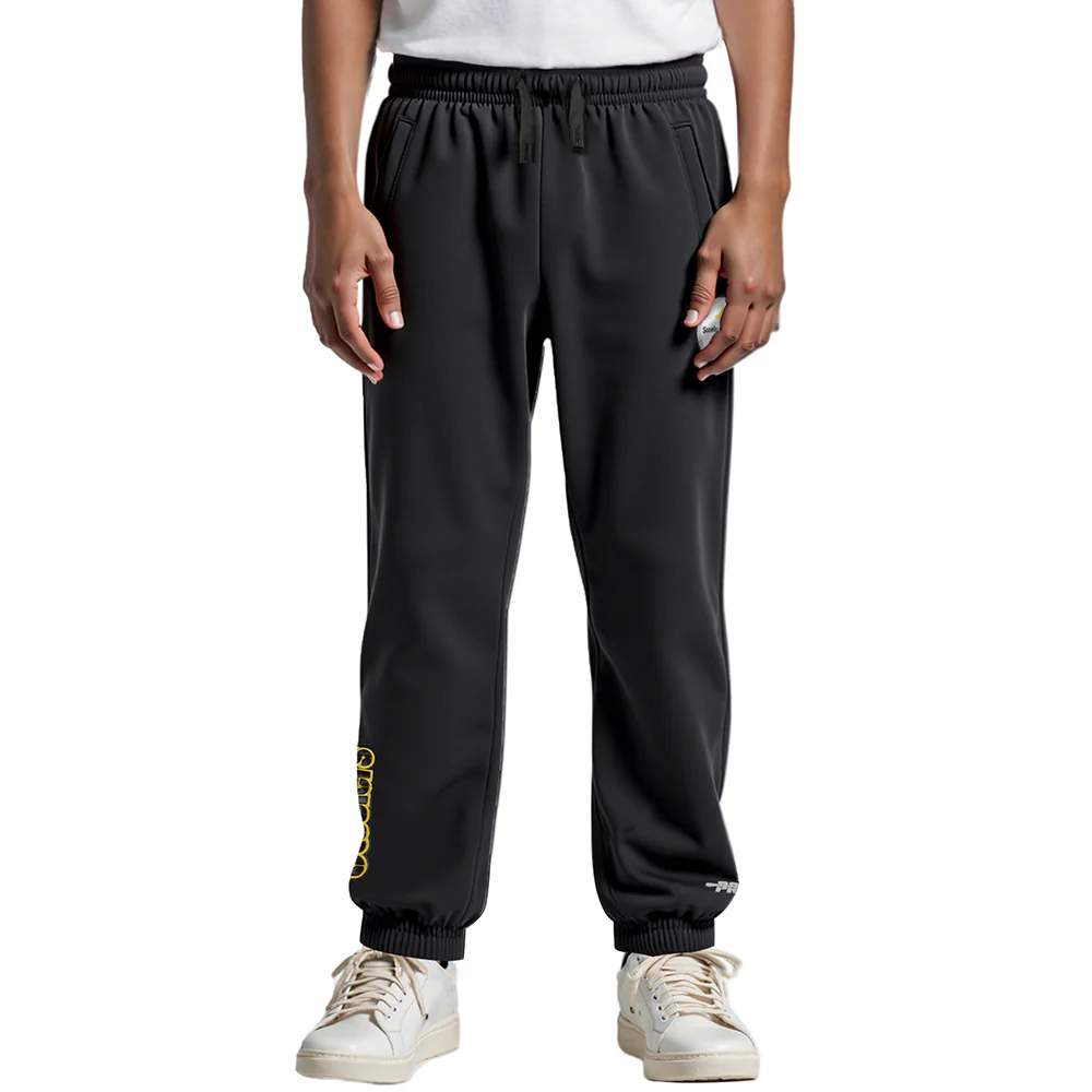 NFL PITTSBURGH STEELERS CLASSIC BIG BOYS FLEECE SWEATPANT (BLACK)