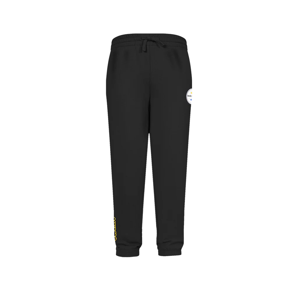 NFL PITTSBURGH STEELERS CLASSIC BIG BOYS FLEECE SWEATPANT (BLACK) - Image 5