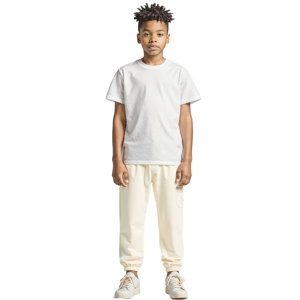 NFL PITTSBURGH STEELERS NEUTRAL BIG BOYS FLC SWEATPANT (EGGSHELL) - Image 2