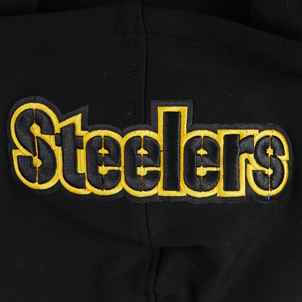 NFL PITTSBURGH STEELERS CLASSIC BIG BOYS FLEECE PULLOVER HOODIE (BLACK) - Image 13