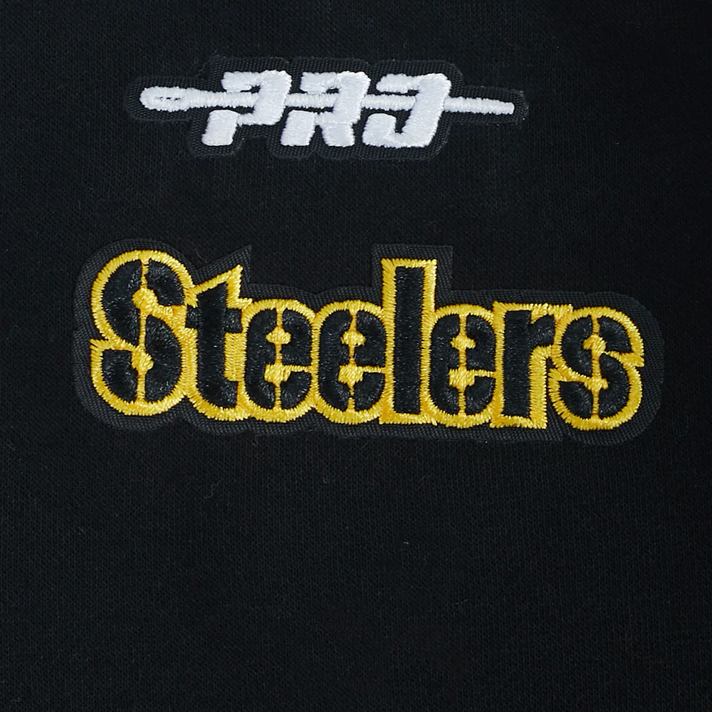 NFL PITTSBURGH STEELERS CLASSIC BIG GIRL'S FLC CREWNECK (BLACK) - Image 7