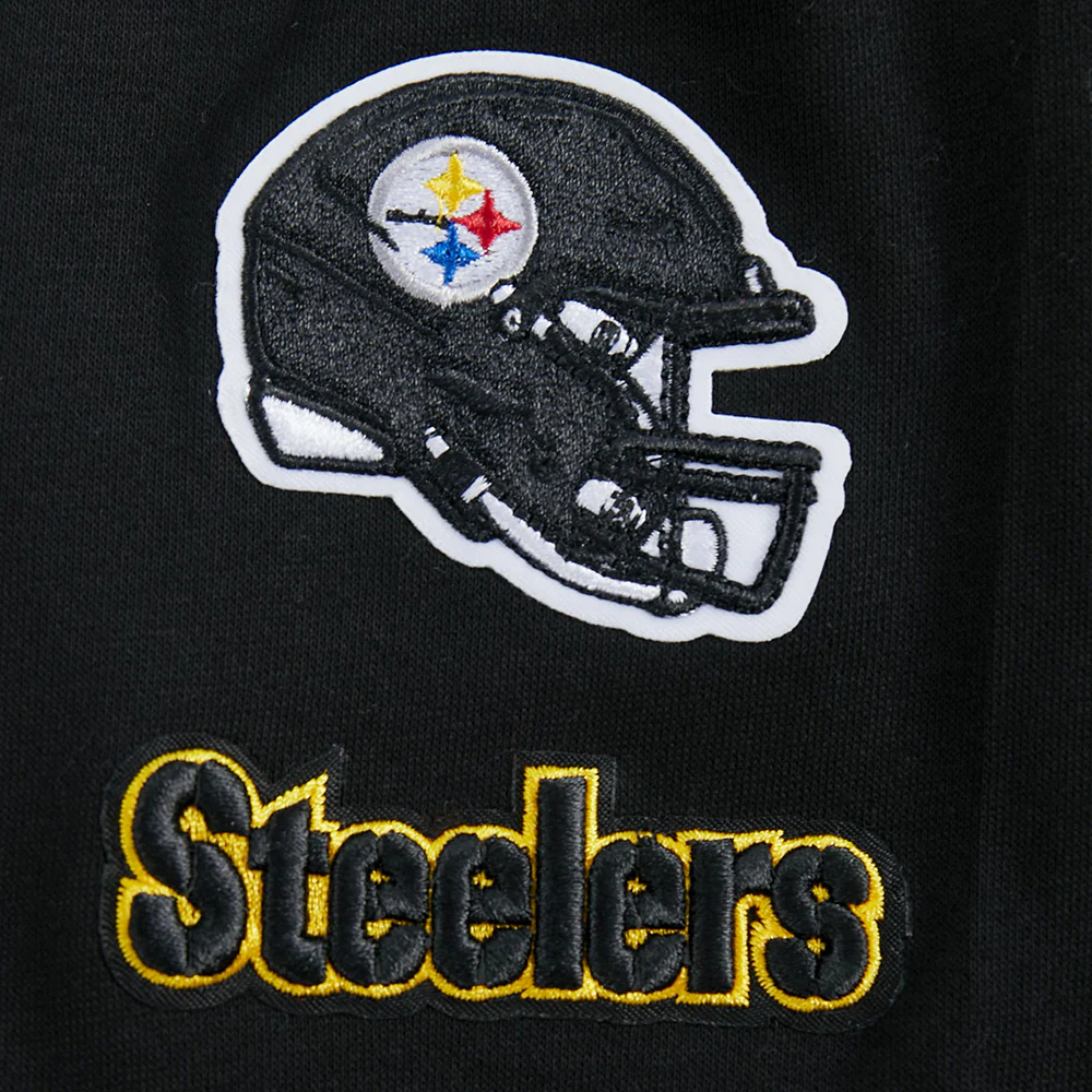 NFL PITTSBURGH STEELERS CLASSIC BIG GIRLS FLEECE FULL ZIP HOODIE (BLACK) - Image 8