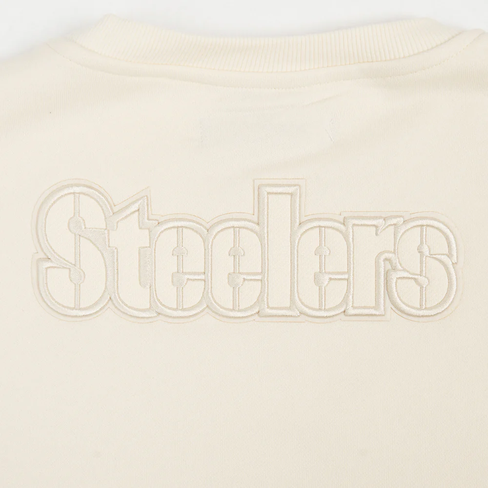 NFL PITTSBURGH STEELERS NEUTRAL WOMEN'S CREWNECK (EGGSHELL) - Image 5