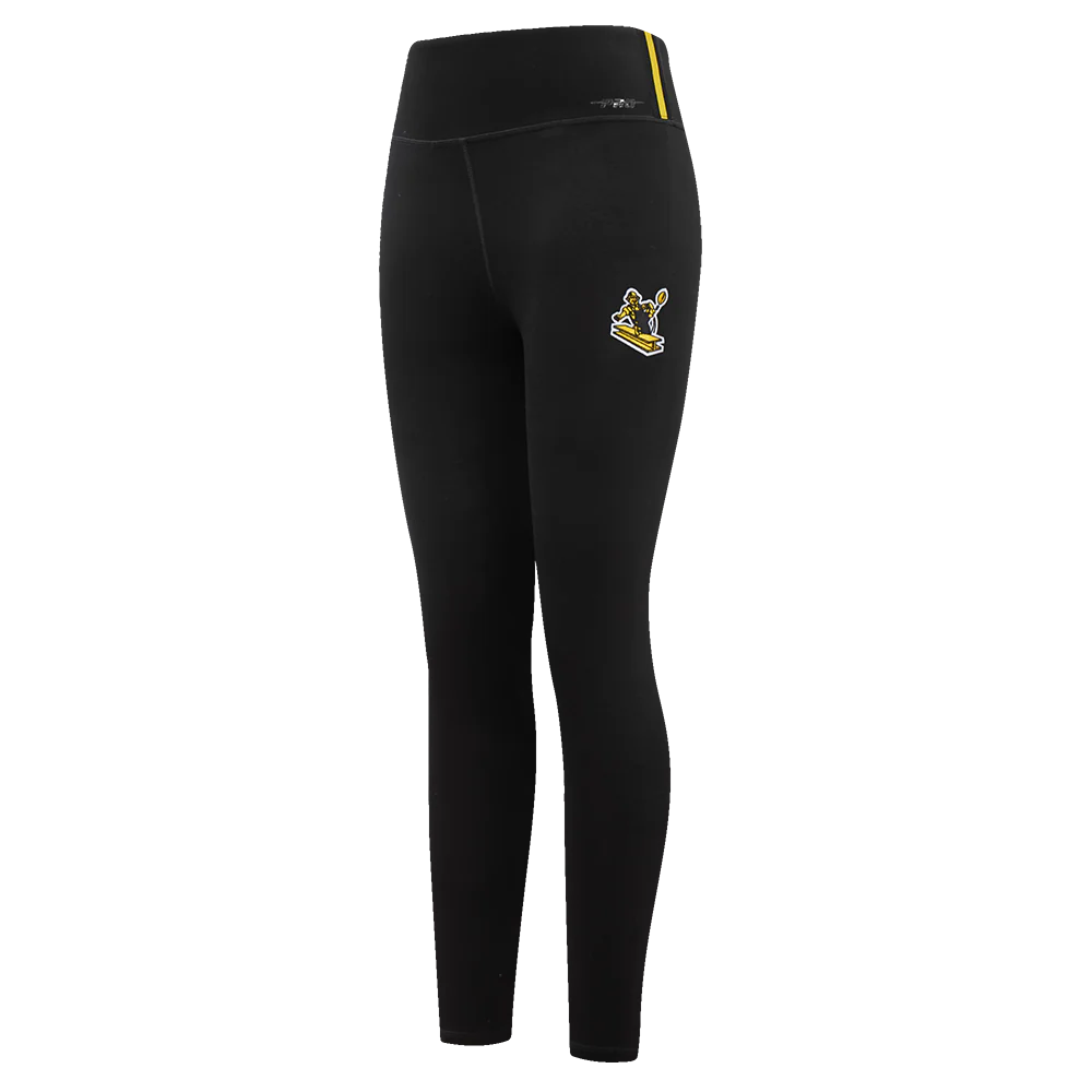 NFL PITTSBURGH STEELERS RETRO CLASSIC WOMEN'S JERSEY LEGGING (BLACK)