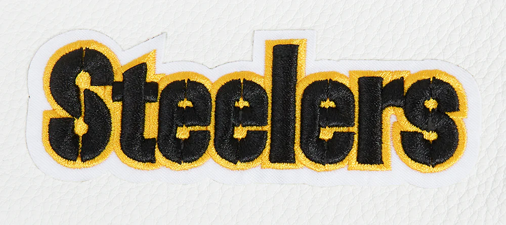 NFL PITTSBURGH STEELERS CLASSIC WOMEN'S WOOL VARSITY JACKET (BLACK/WHITE) - Image 7