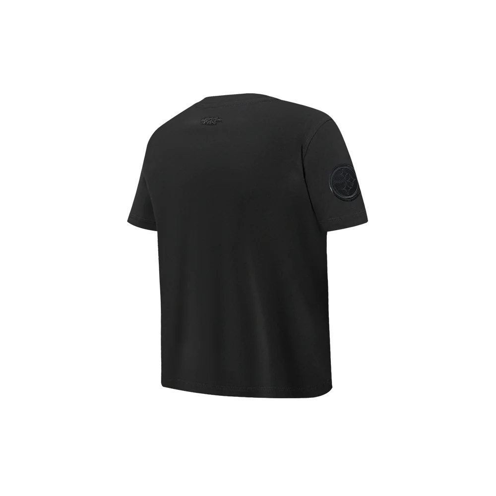 NFL PITTSBURGH STEELERS TRIPLE BLACK LITTLE BOY'S SS TEE (BLACK) - Image 4