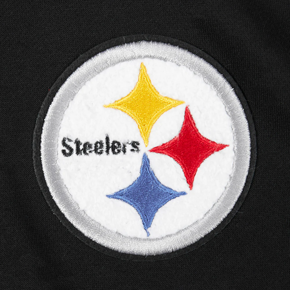 NFL PITTSBURGH STEELERS CLASSIC LITTLE BOYS FLEECE PULLOVER HOODIE (BLACK) - Image 8