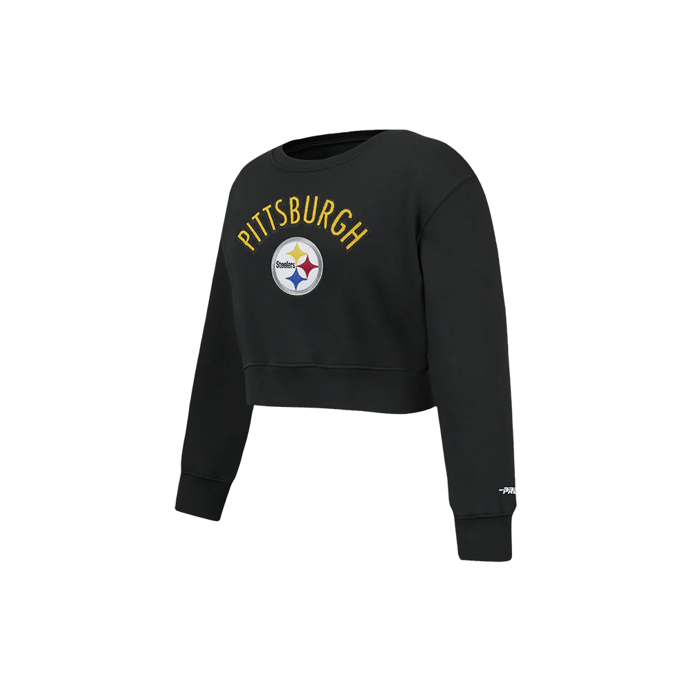 NFL PITTSBURGH STEELERS CLASSIC LITTLE GIRL'S FLC CREWNECK (BLACK) - Image 3