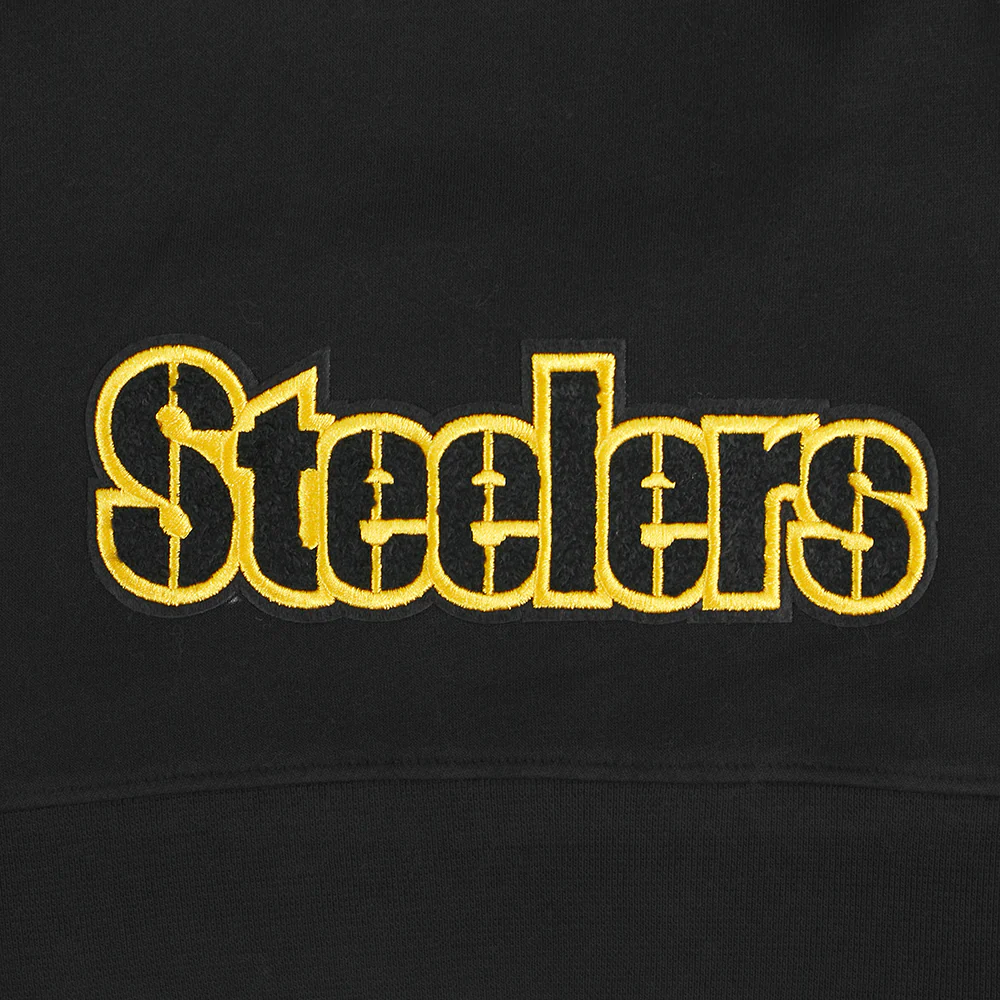 NFL PITTSBURGH STEELERS CLASSIC LITTLE GIRLS  FLEECE FULL ZIP HOODIE (BLACK) - Image 5