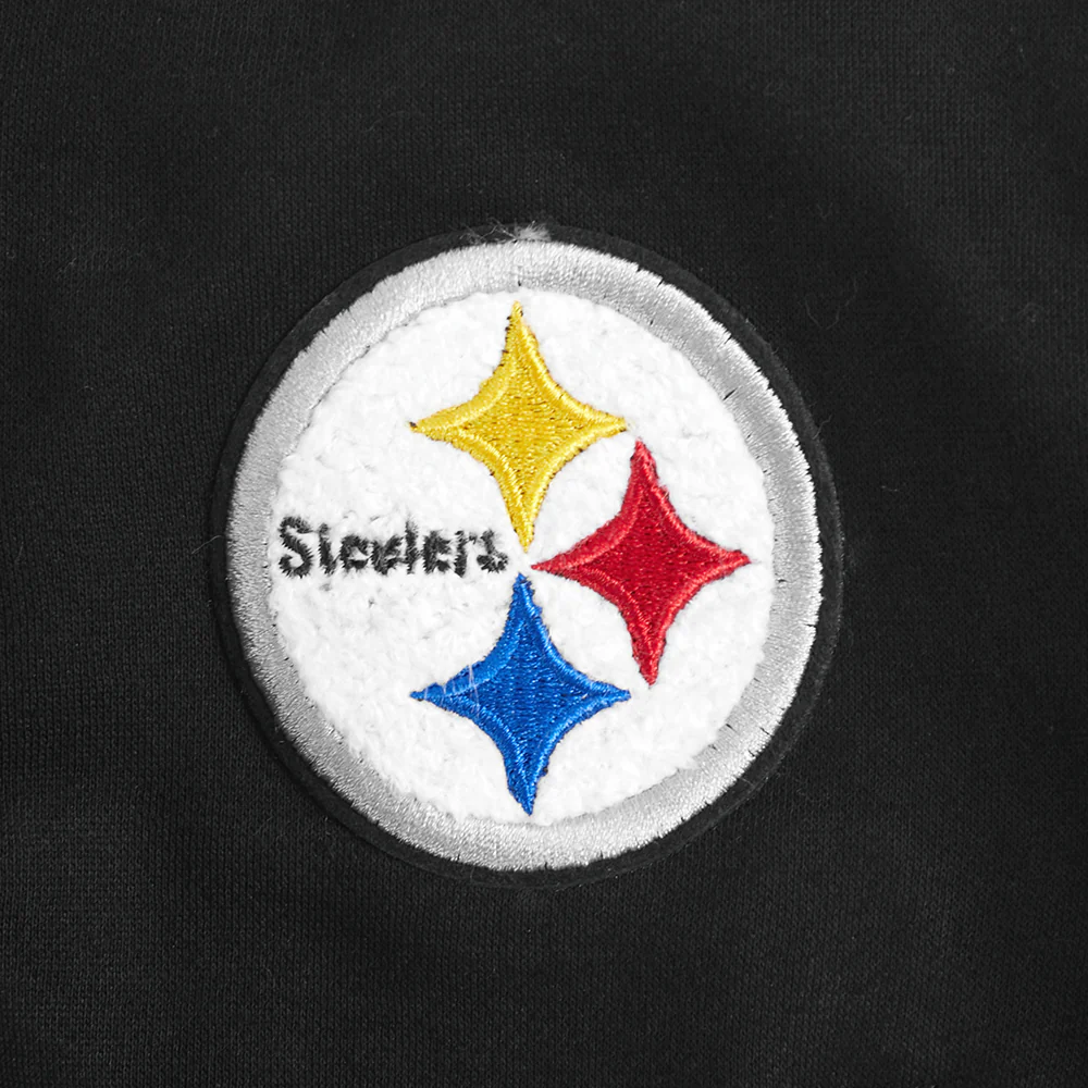 NFL PITTSBURGH STEELERS CLASSIC LITTLE GIRLS  FLEECE FULL ZIP HOODIE (BLACK) - Image 6