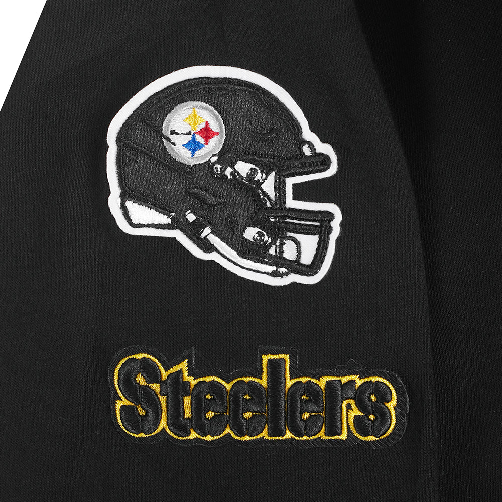 NFL PITTSBURGH STEELERS CLASSIC LITTLE GIRLS  FLEECE FULL ZIP HOODIE (BLACK) - Image 7