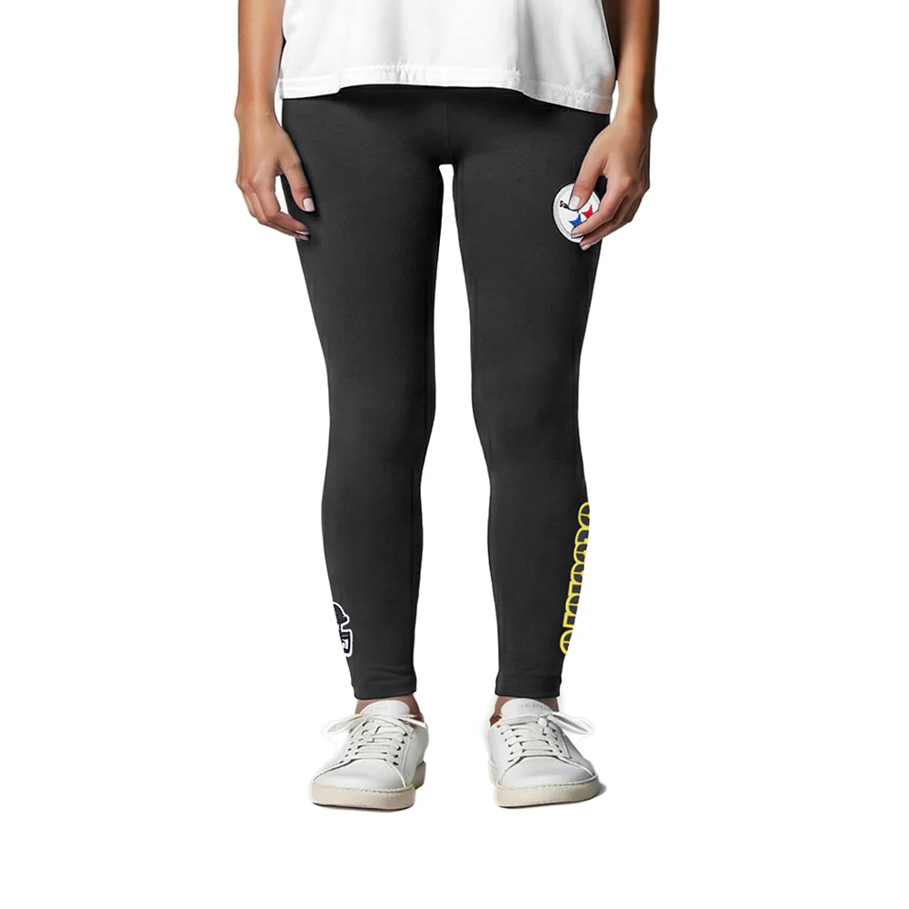 NFL PITTSBURGH STEELERS CLASSIC LITTLE GIRLS LEGGING (BLACK)