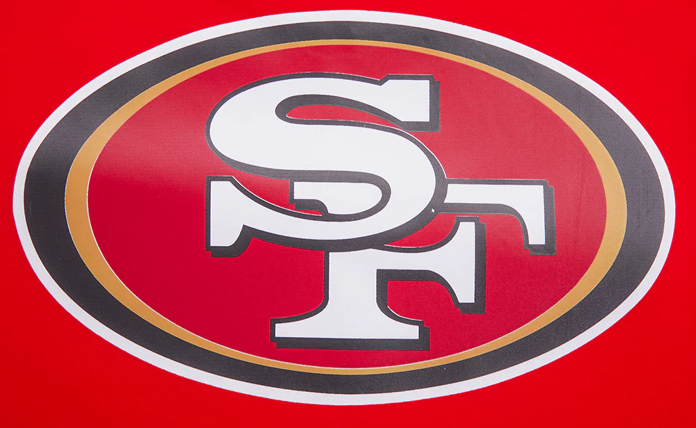 NFL SAN FRANCISCO 49ERS CLASSIC MESH STRIPED MEN'S TEE (RED/BLACK) - Image 5