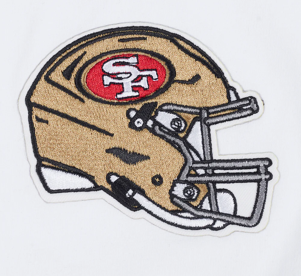 NFL SAN FRANCISCO 49ERS CLASSIC MESH MEN'S SINGLE JERSEY STRIPED TEE (WHITE/RED) - Image 6