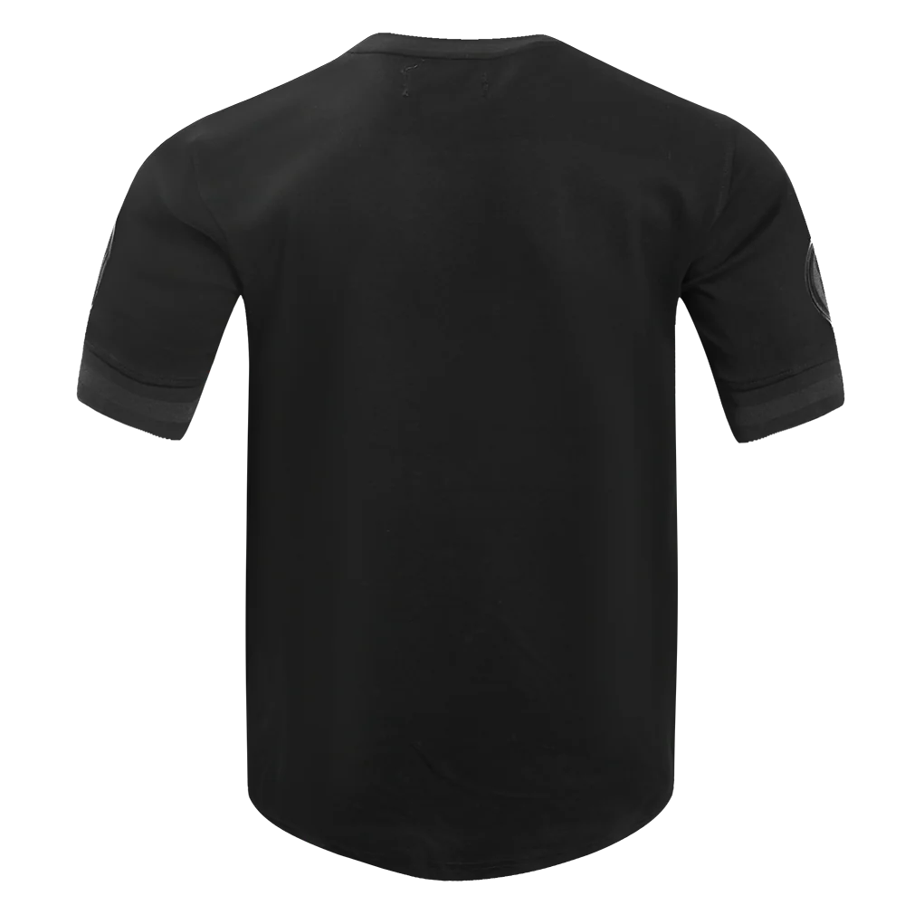 NFL SAN FRANCISCO 49ERS TRIPLE BLACK MEN'S DOUBLE KNIT TEE (TRIPLE BLACK) - Image 4