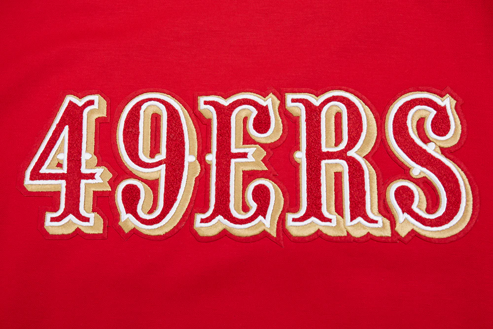 NFL SAN FRANCISCO 49ERS CLASSIC MEN'S WARM UP JACKE (RED/BLACK) - Image 5