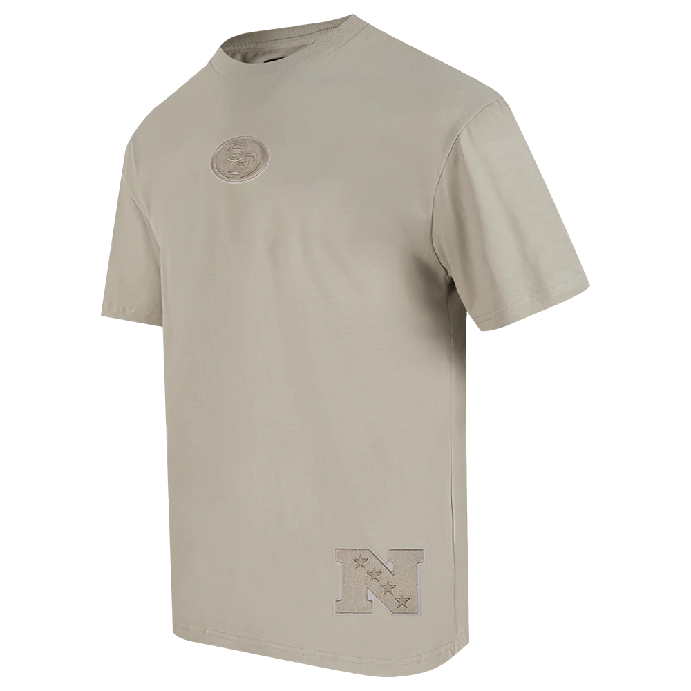 NFL SAN FRANCISCO 49ERS WINGSPAN MEN'S CJ DROP SHOULDER TEE (TAUPE) - Image 3