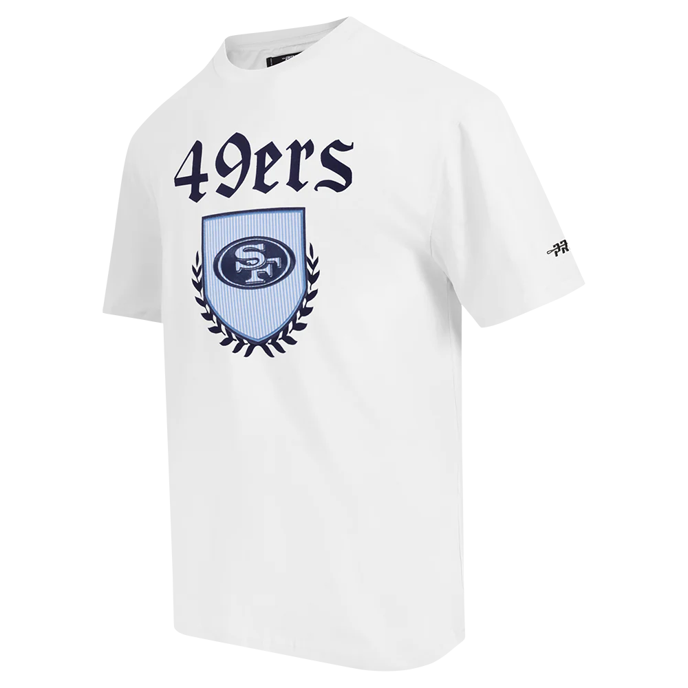 NFL SAN FRANCISCO 49ERS COUNTRY CLUB MEN'S COTTON JERSEY DROP SHOULDER TEE (WHITE) - Image 2