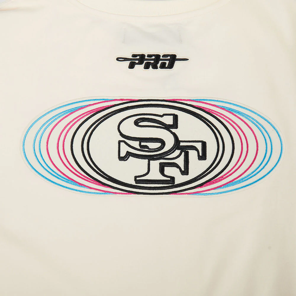 NFL SAN FRANCISCO 49ERS ECHO LOGO MEN'S SINGLE JERSEY TEE (EGGSHELL) - Image 7