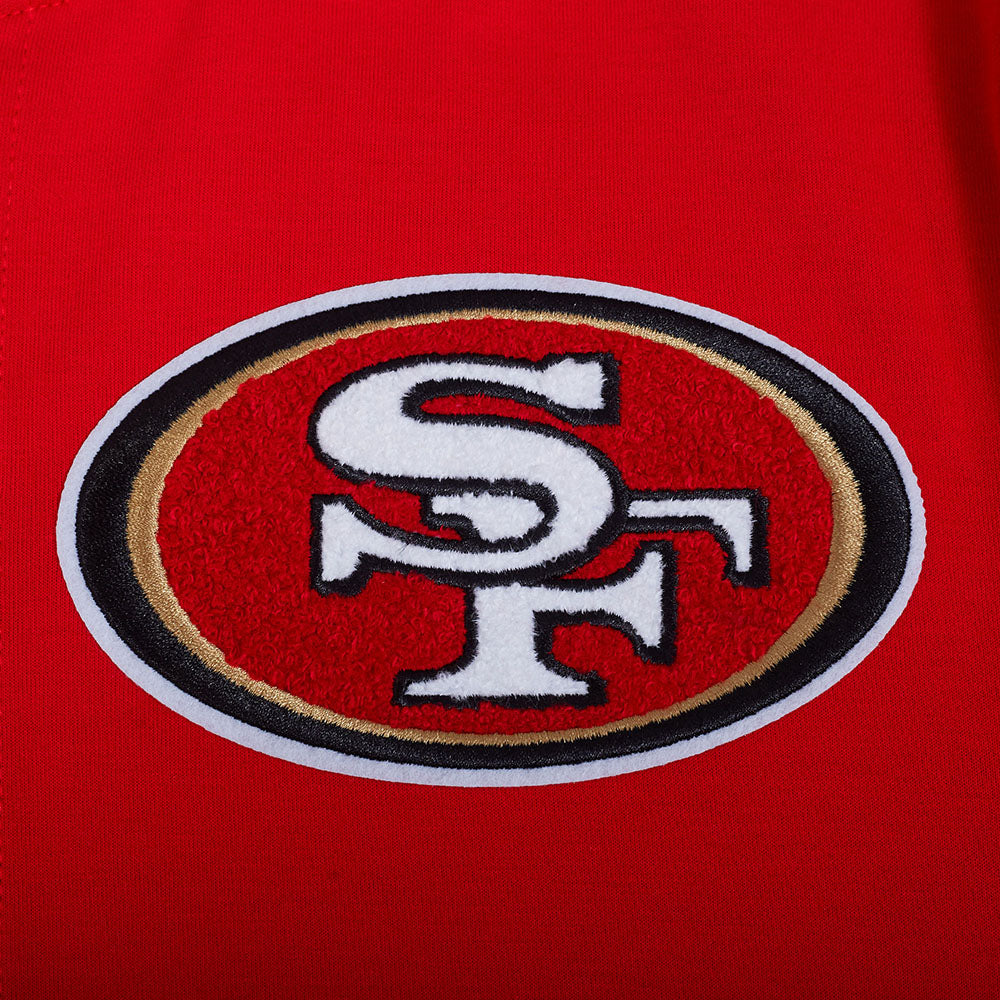 NFL SAN FRANCISCO 49ERS SOUVENIR MEN'S WARM UP JACKET (WHITE/RED) - Image 5