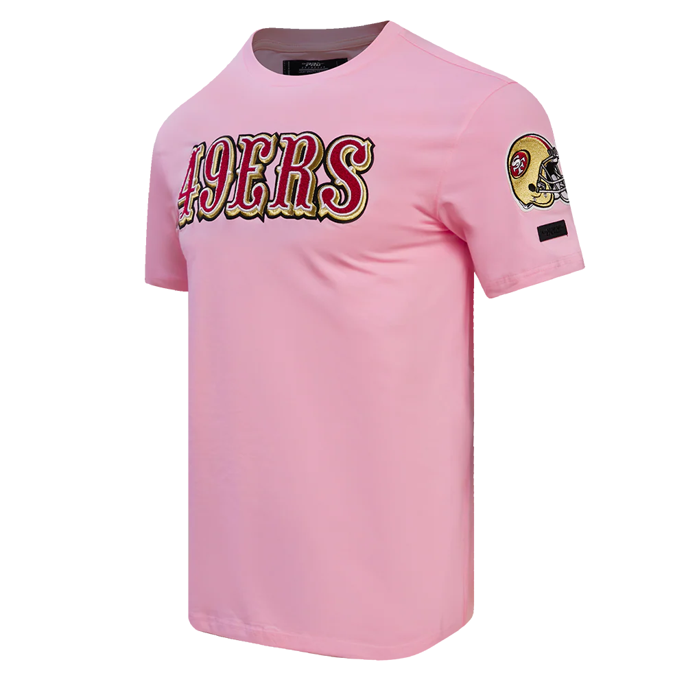 NFL SAN FRANCISCO 49ERS LOGO PRO TEAM MEN'S TEE (PINK) - Image 2
