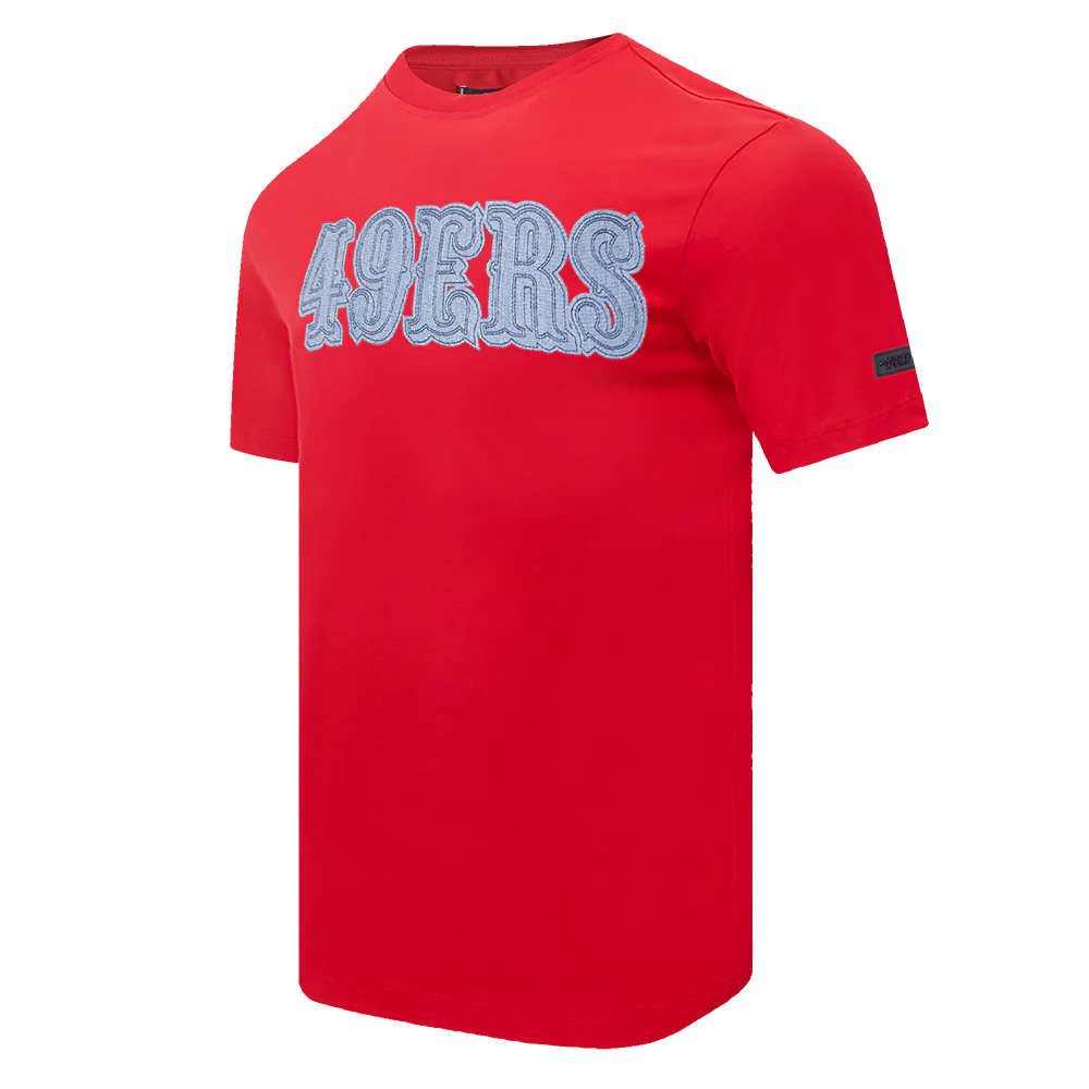 NFL SAN FRANCISCO 49ERS VARSITY BLUES MEN'S TEE (RED) - Image 2