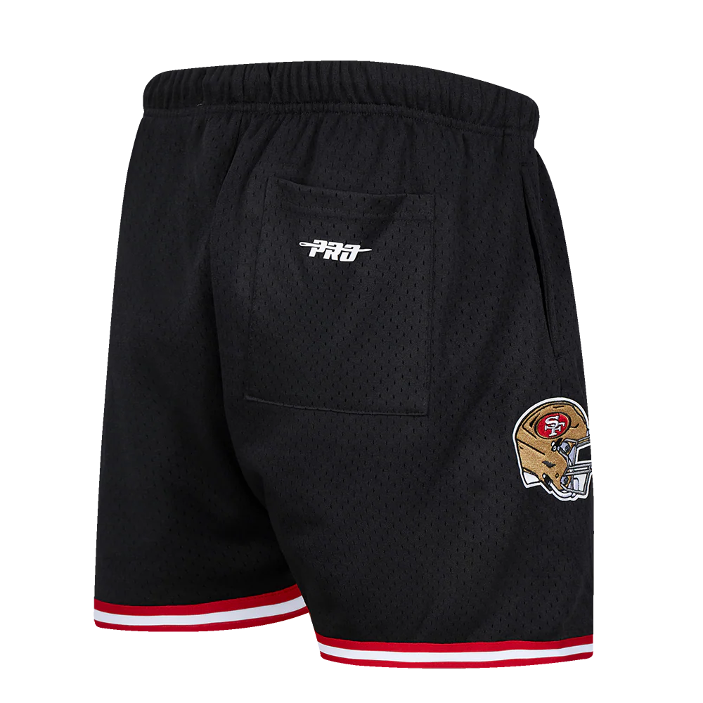 NFL SAN FRANCISCO 49ERS CLASSIC MEN'S MESH SHORT (BLACK/RED) - Image 3