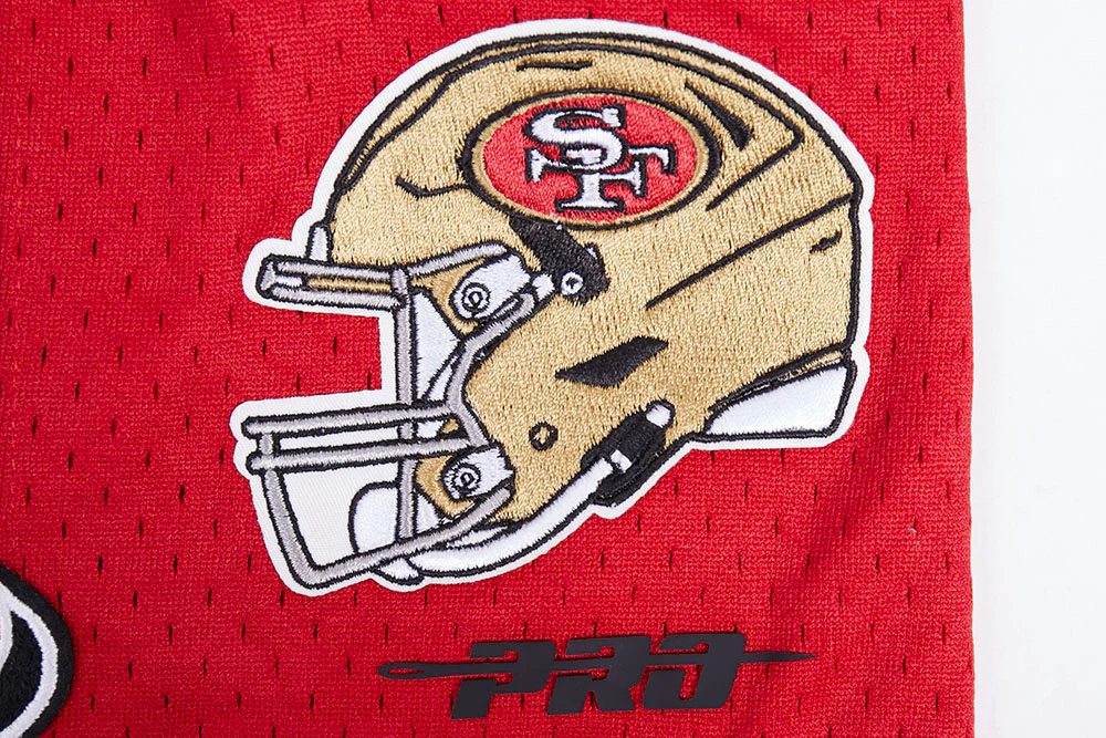 NFL SAN FRANCISCO 49ERS SCRIPT TAIL MEN'S DOUBLE KNIT 2.0 SHORT (BLACK/RED) - Image 15