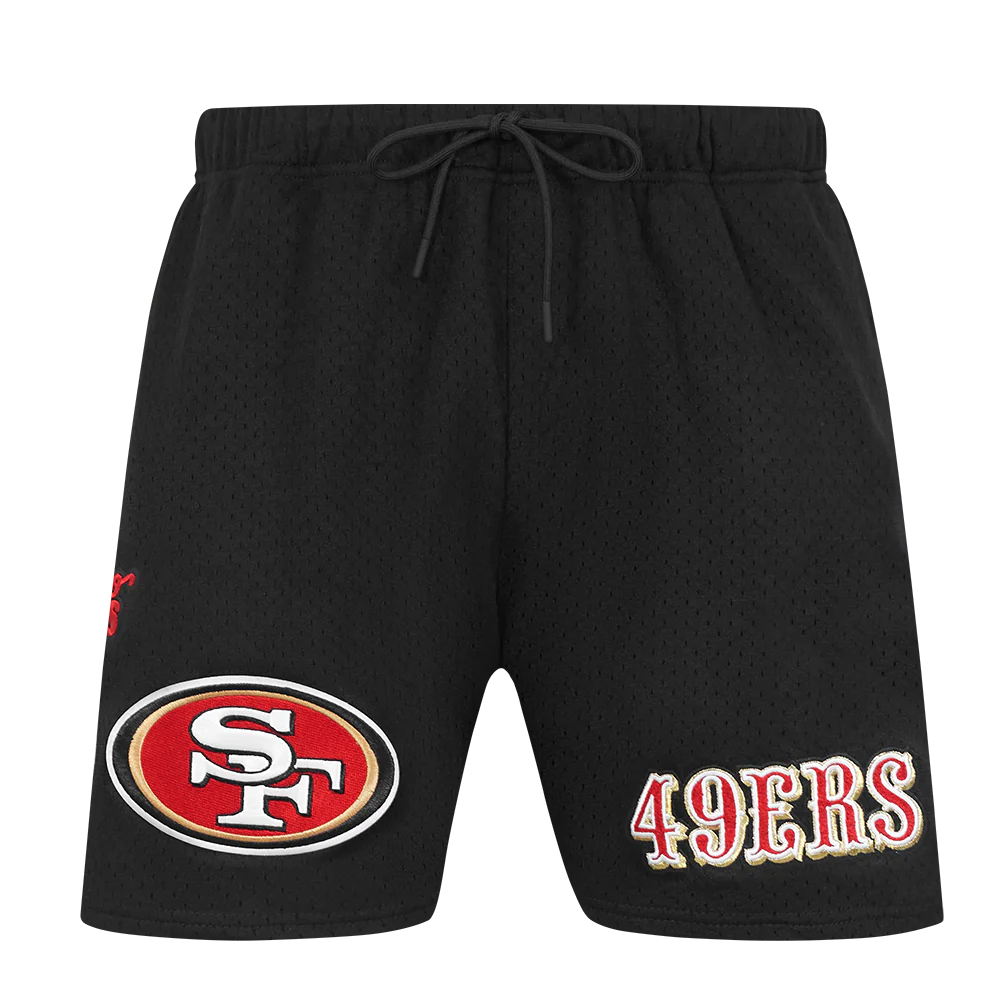 NFL SAN FRANCISCO 49ERS SOUVENIR MEN'S MESH SHORT (BLACK) - Image 8