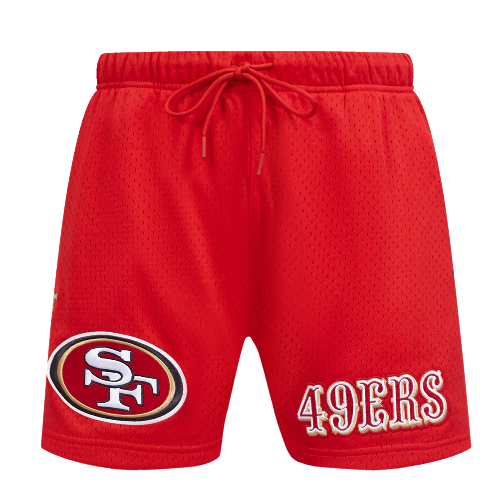NFL SAN FRANCISCO 49ERS SOUVENIR MEN'S MESH SHORT (RED) - Image 5