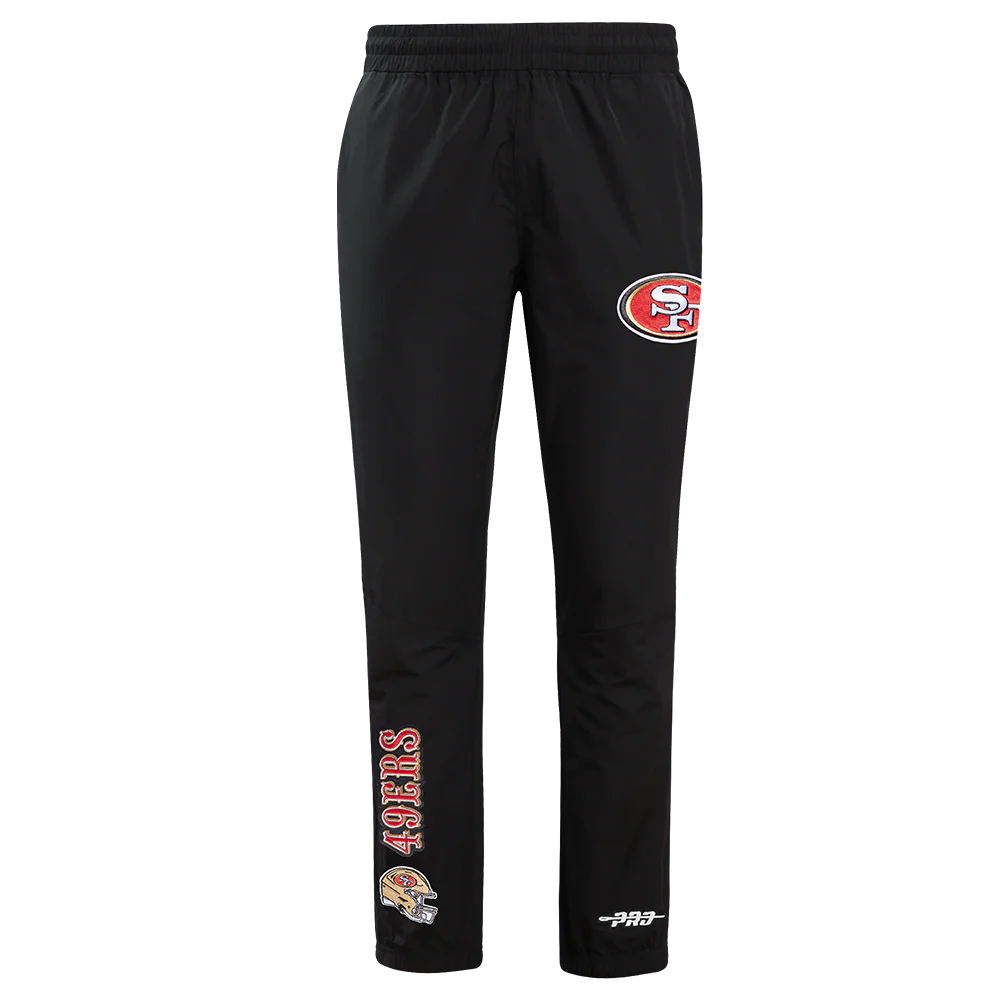 NFL SAN FRANCISCO 49ERS CLASSIC WIND SUIT MEN'S WOVEN PANT (BLACK) - Image 2