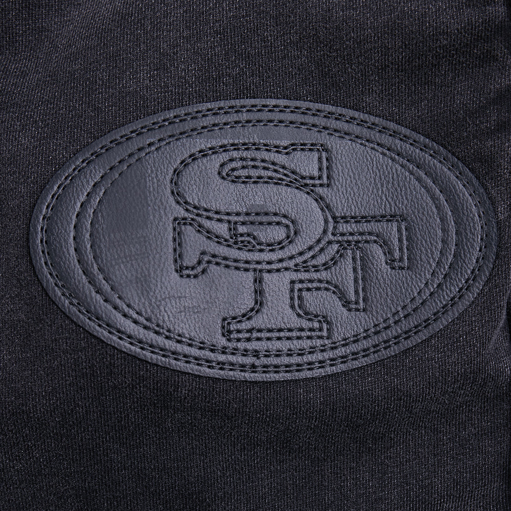 NFL SAN FRANCISCO 49ERS WASHED VANGUARD MEN'S ENZYME WASH RELAXED FT (WASHED BLACK) - Image 12