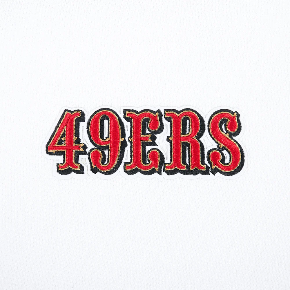 NFL SAN FRANCISCO 49ERS WINGSPAN MEN'S DROP SHOULDER FLC PO HOODIE (WHITE) - Image 5