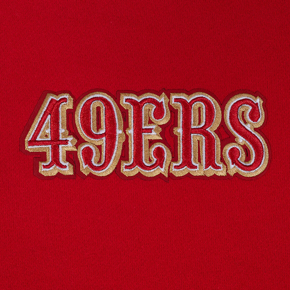 NFL SAN FRANCISCO 49ERS WINGSPAN MEN'S DROP SHOULDER FLC CREWNECK (RED) - Image 6