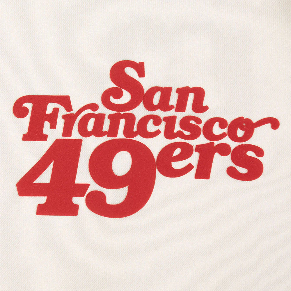 NFL SAN FRANCISCO 49ERS SOUVENIR MEN'S FLEECE PULLOVER HOODIE (EGGSHELL) - Image 10