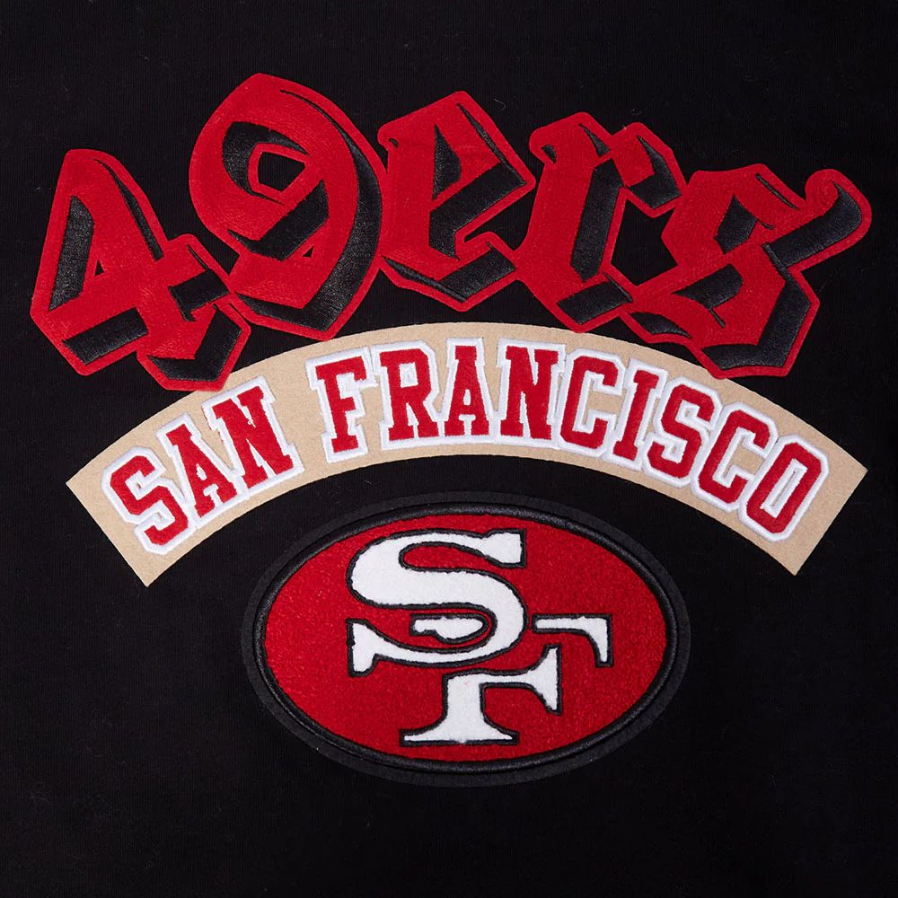 NFL SAN FRANCISCO 49ERS BEST OF MEN'S DROP SHOULDER FLC PO HOODIE (BLACK) - Image 16