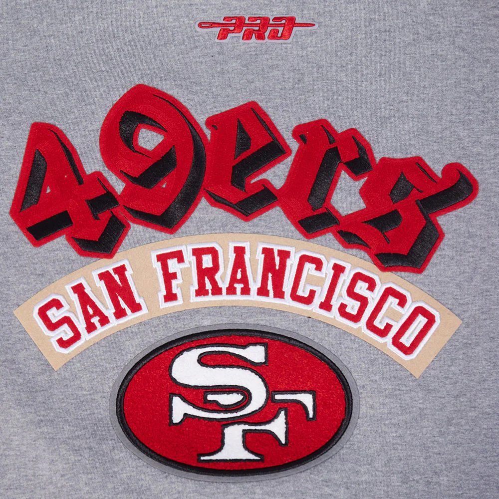 NFL SAN FRANCISCO 49ERS BEST OF MEN'S DROP SHOULDER FLC PO HOODIE (DARK HEATHER GRAY) - Image 13