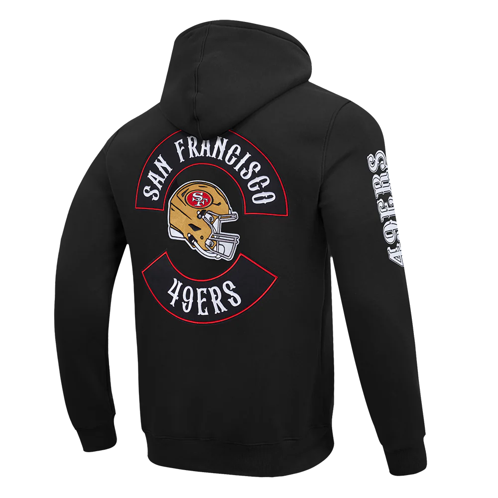 NFL SAN FRANCISCO 49ERS BORN FOR SPORT MEN'S FLC PO HOODIE (BLACK) - Image 6