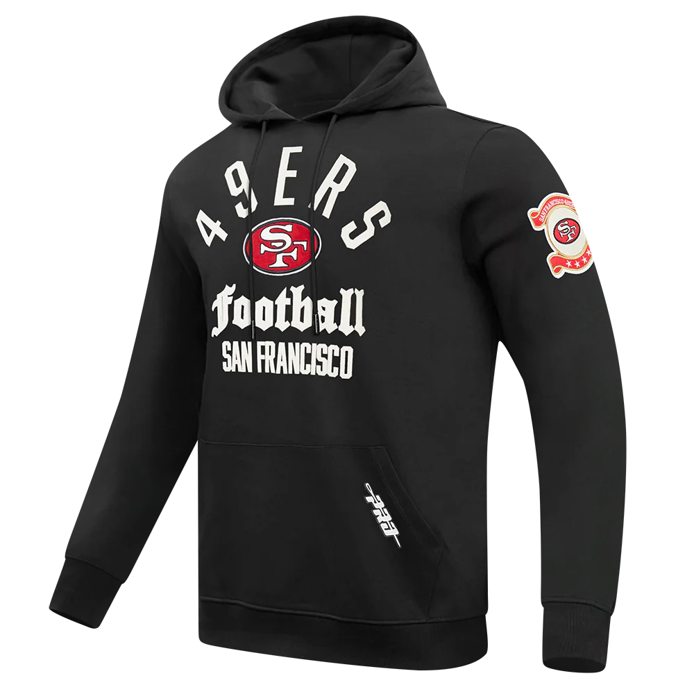 NFL SAN FRANCISCO 49ERS MODERN ORIGINALS MEN'S FLC PO HOODIE (BLACK) - Image 5