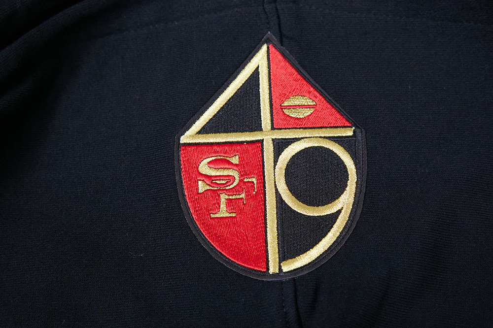 NFL SAN FRANCISCO 49ERS RETRO CLASSIC MEN'S PULLOVER HOODIE (BLACK/RED/BLACK) - Image 8