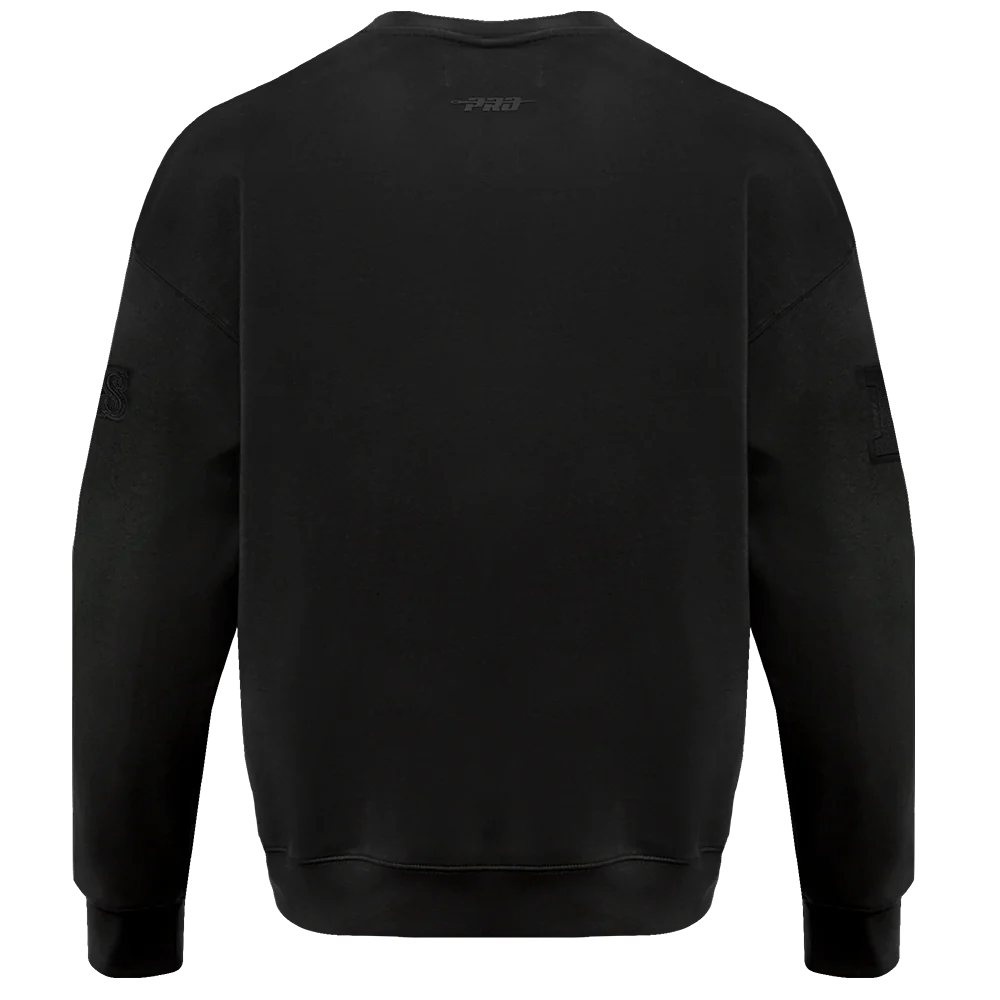 NFL SAN FRANCISCO 49ERS NEUTRAL DROP SHOULDER FLEECE CREWNECK (BLACK) - Image 3