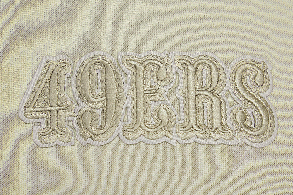NFL SAN FRANCISCO 49ERS NEUTRAL DROP  SHOULDER FLEECE CREWNECK (TAUPE) - Image 7