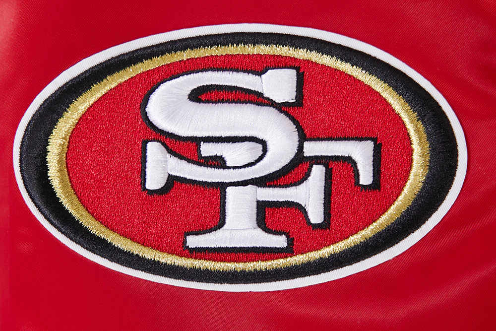 NFL SAN FRANCISCO 49ERS BIG LOGO MEN'S SATIN JACKET (RED) - Image 6