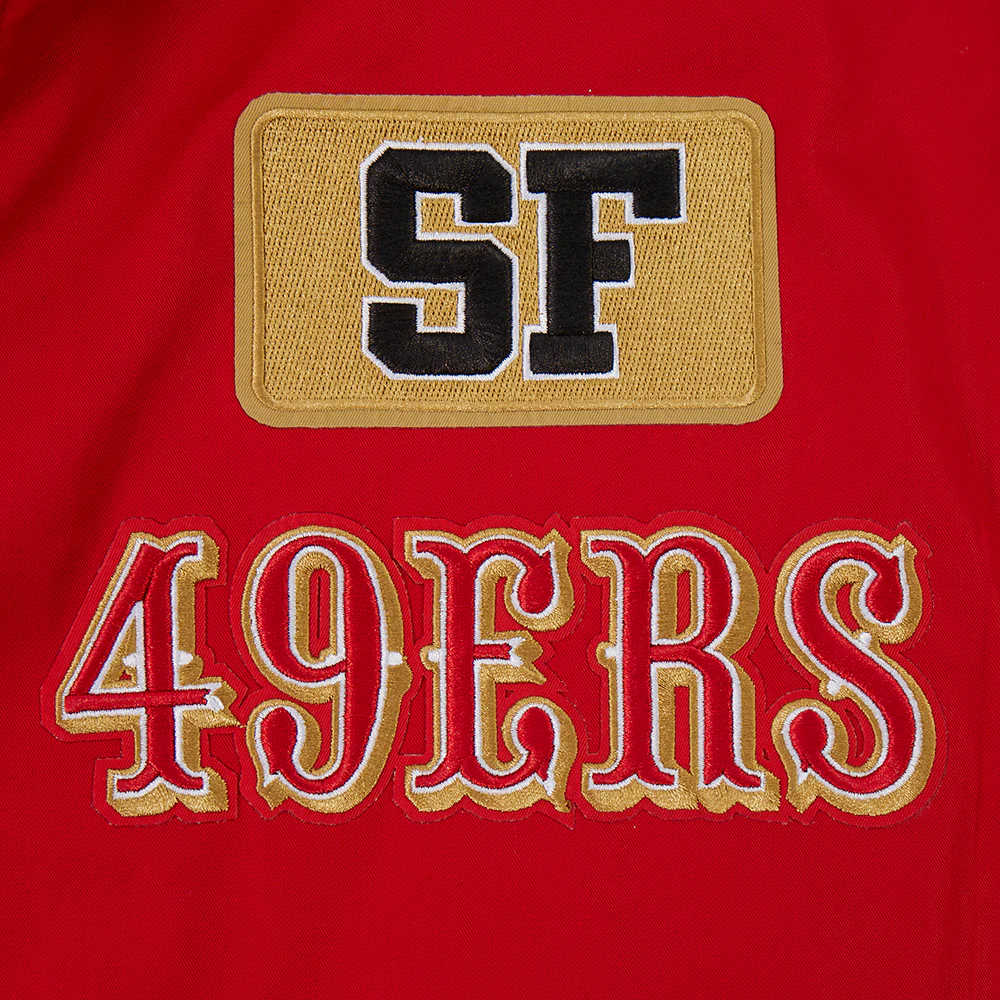 NFL SAN FRANCISCO 49ERS AREA CODE M TWILL JACKET (RED) - Image 8
