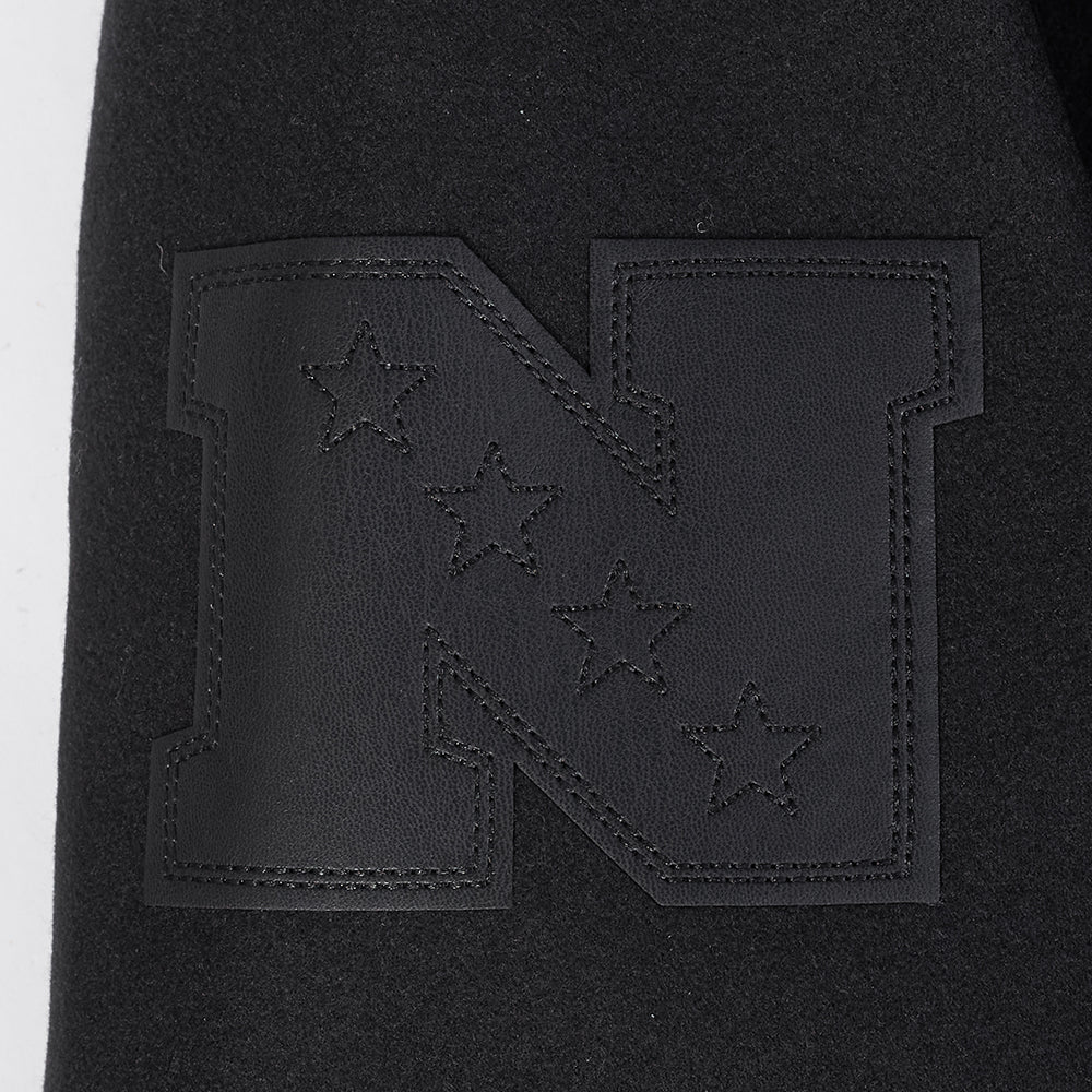 NFL SAN FRANCISCO 49ERS WASHED VANGUARD MEN'S ALL WOOL VARSITY JACKE (BLACK) - Image 14